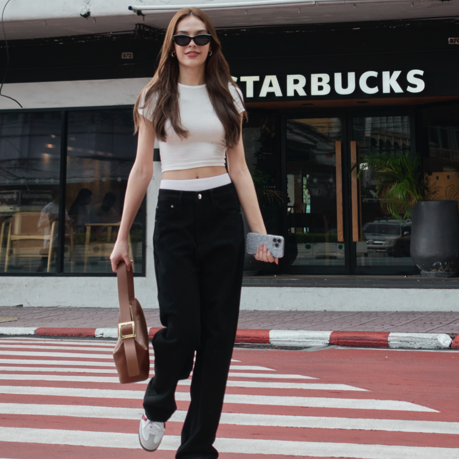 MERMAIDSTUDIO - PETITE SOUFFLÉ JEANS ยีนส์ทรงกระบอกผ้าไม่ยืด