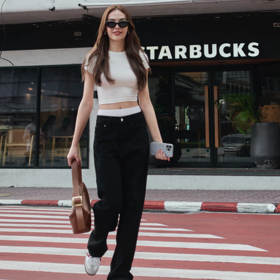 MERMAIDSTUDIO - PETITE SOUFFLÉ JEANS ยีนส์ทรงกระบอกผ้าไม่ยืด
