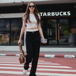 MERMAIDSTUDIO - PETITE SOUFFLÉ JEANS ยีนส์ทรงกระบอกผ้าไม่ยืด