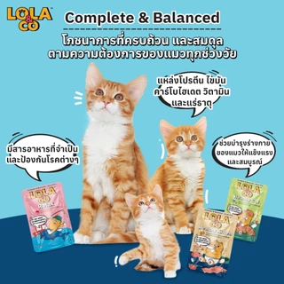 LOLA&CO Complete&Balanced อาหารเปียกแมว โลล่าแอนด์โค โภชนาการครบถ้วน ขนาด 80 กรัม*12ซอง
