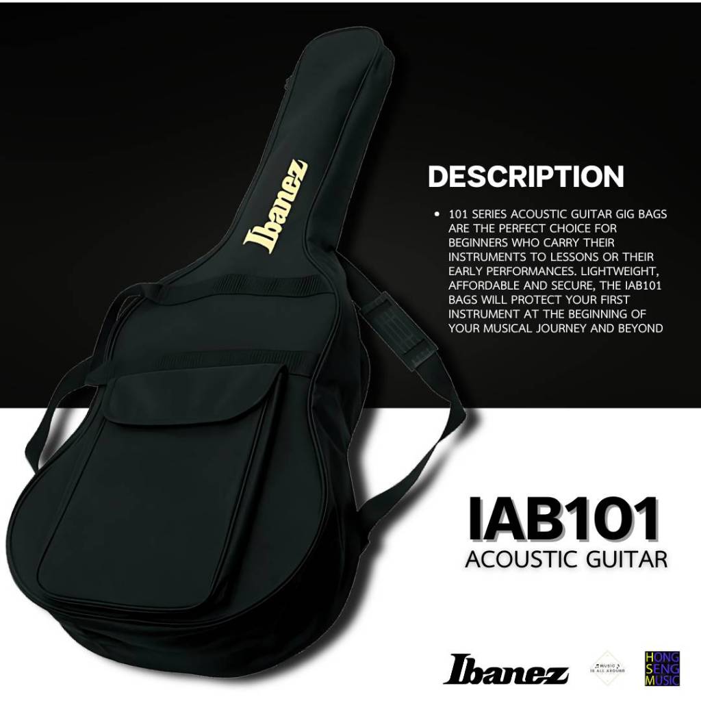 กระเป๋าสำหรับใส่กีตาร์โปร่ง Ibanez รุ่น IAB101-BK