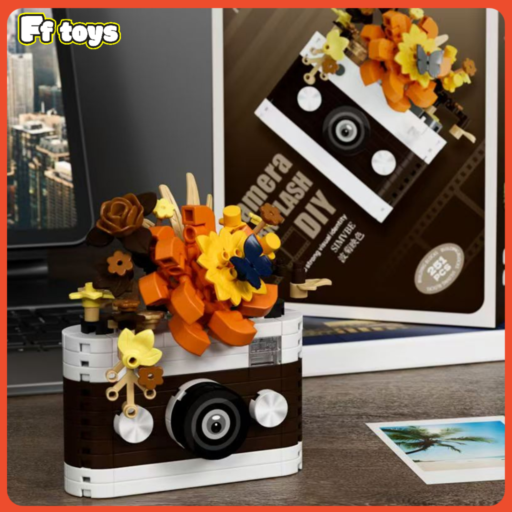 🖥️✨ตัวต่อเลโก้กล้องถ่ายรูปวินเทจ 6 แบบ DIY ประกอบ 6cm 240pcs ของเล่นเด็ก ของขวัญ ของแต่งโต๊ะ คริสต์มาส  ปีใหม่ <FF> - รูปที่ 6