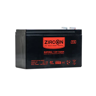 Battery 12V 7.8Ah ZIRCON แบตเตอรี่แห้ง ล็อตผลิตใหม่ มือหนึ่ง100% ใช้ได้กับ UPS / ไฟฉุกเฉิน / ระบบเตือนภัย / ประกัน1ปี