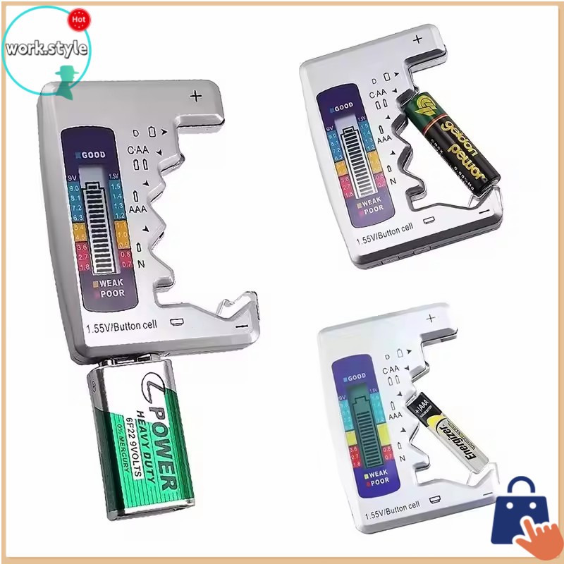 ☄จัดส่งทันที☄เครื่องทดสอบแบตเตอรี่ดิจิตอลเบอร์ 5 แบตเตอรี่ปุ่มเบอร์ 7 เครื่องวัดแรงดันไฟฟ้าแบตเตอรี่ 9V