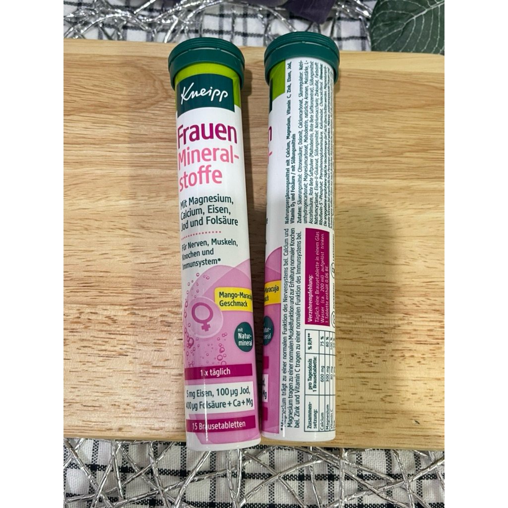 Kneipp เม็ดฟู่เยอรมันวิตามินสำหรับผู้หญิง Frauen Mineralstoffe Brausetabletten mit Eisen, Jod und Folsäure 15เม็ด - รูปที่ 2