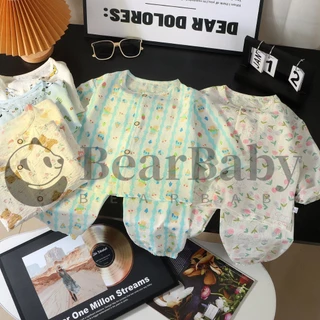 ชุดนอนเด็ก ชุดเสื้อผ้าเด็ก ลายน่ารัก นุ่มสบาย มีกระดุม สวมใส่ง่าย ใส่ทั้งได้เด็กผู้ชายและเด็กหญิง
