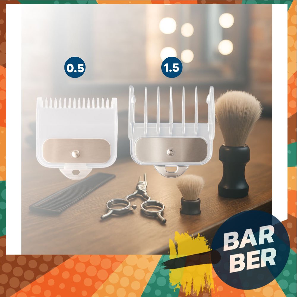 ฟันรองใส (ล็อกเหล็ก) เบอร์ 0.5+1.5 สำหรับ Wahl Shunmei WMARK Kemei และปัตตาเลี่ยนรุ่นมาตรฐาน แข็งแรงทนทาน