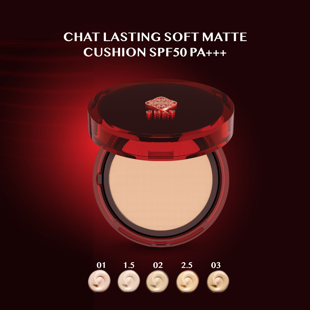 CHAT Lasting Soft Matte Cushion SPF50PA+++ 14g. คุชชั่น ซอฟท์ แมท ฉัตร คูชั่น AI