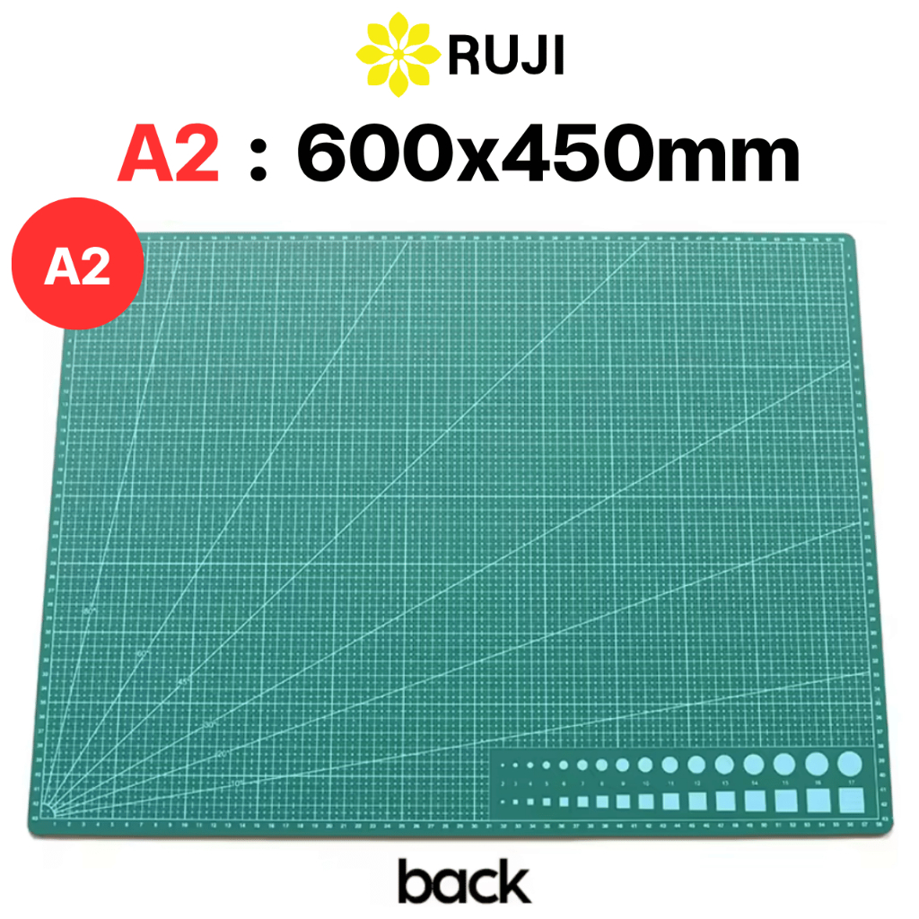 RUJI แผ่นรองตัด ขนาดใหญ่ A1 / A2 แผ่นยางรองตัด คุณภาพ ได้มาตรฐาน ทนทาน รองตัดกระดาษ แผ่นรองตัด Cutting Mat - รูปที่ 2