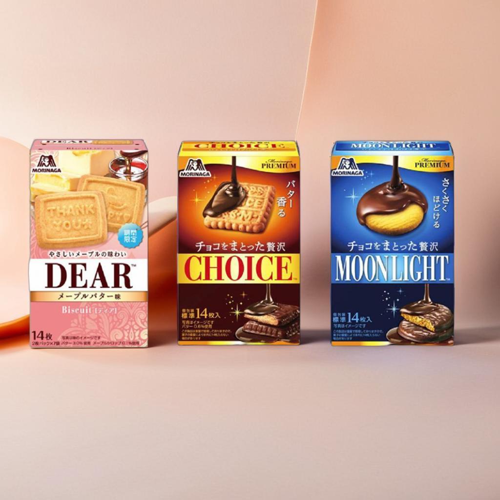 Morinaga คุกกี้ญี่ปุ่นมีให้เลือก 3 ชนิด | คุกกี้เนยเมเปิ้ล & เคลือบช็อกโกแลต | ขนมนำเข้าจากญี่ปุ่น