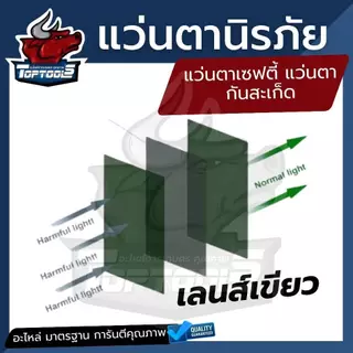 แว่นตานิรภัย กันลม กันฝุ่น กัน UV แว่นเซฟตี้ ป้องกันอันตรายจากดวงตา คละสี ดำ / น้ำเงิน