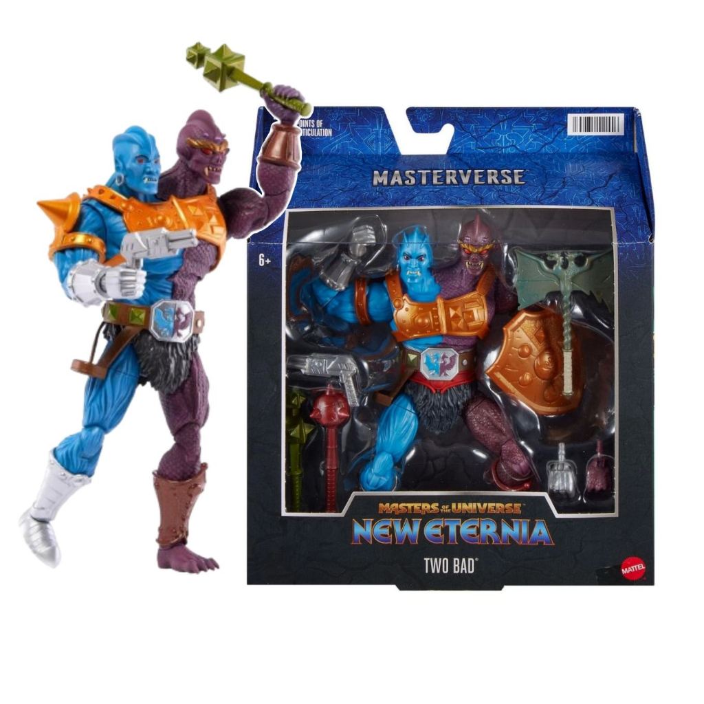 โมเดลฟิกเกอร์ Masters of the Universe Masterverse Two Bad ของสะสมแท้จาก Mattel HEMAN # HEMAN