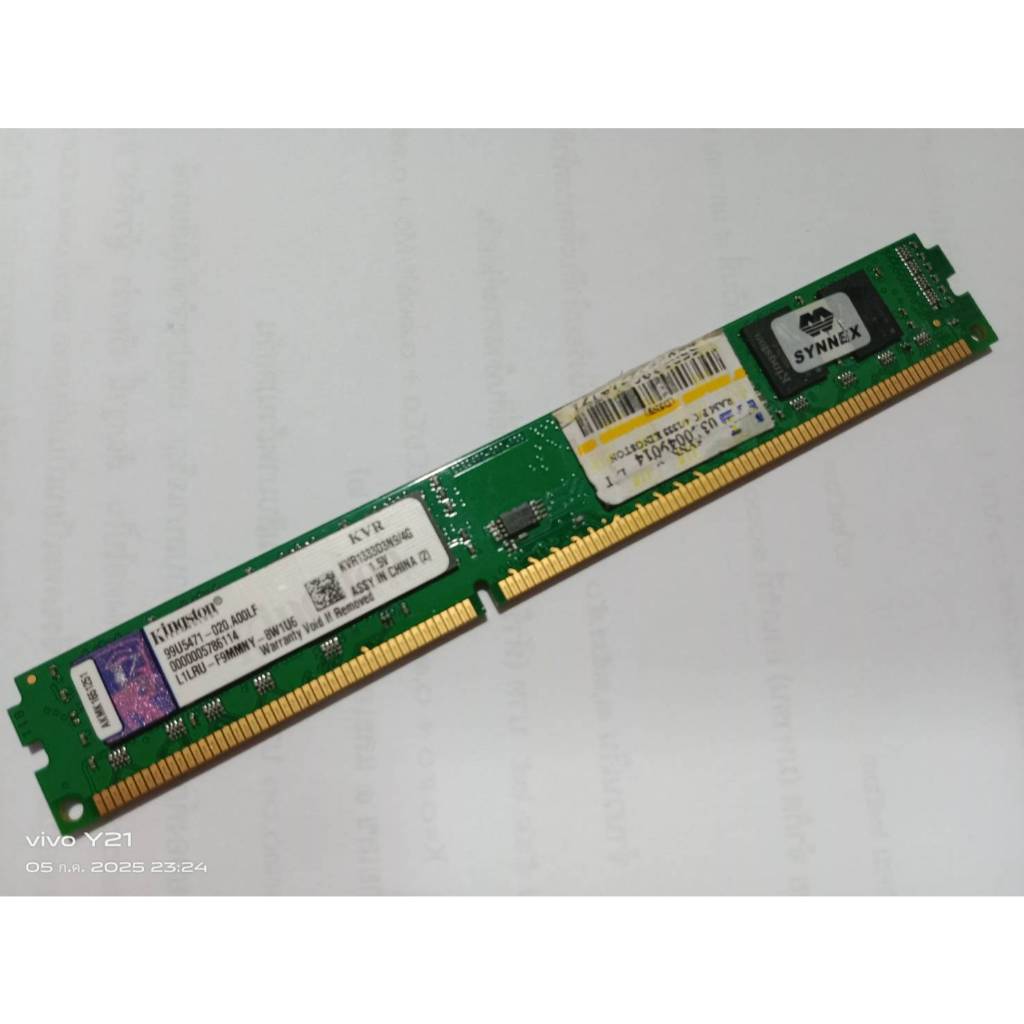 Ram Kingston ddr3 bus1333/4G แบบ 16 ชิป KVR1333D3N9/4G สำหรับ PC