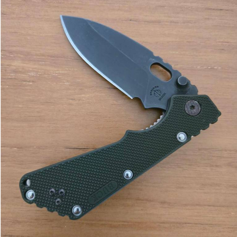 มีดพับ Buck Strider 889 SBMF รหัส 0889GRS-B Plain Blade Green Handle Discontinued