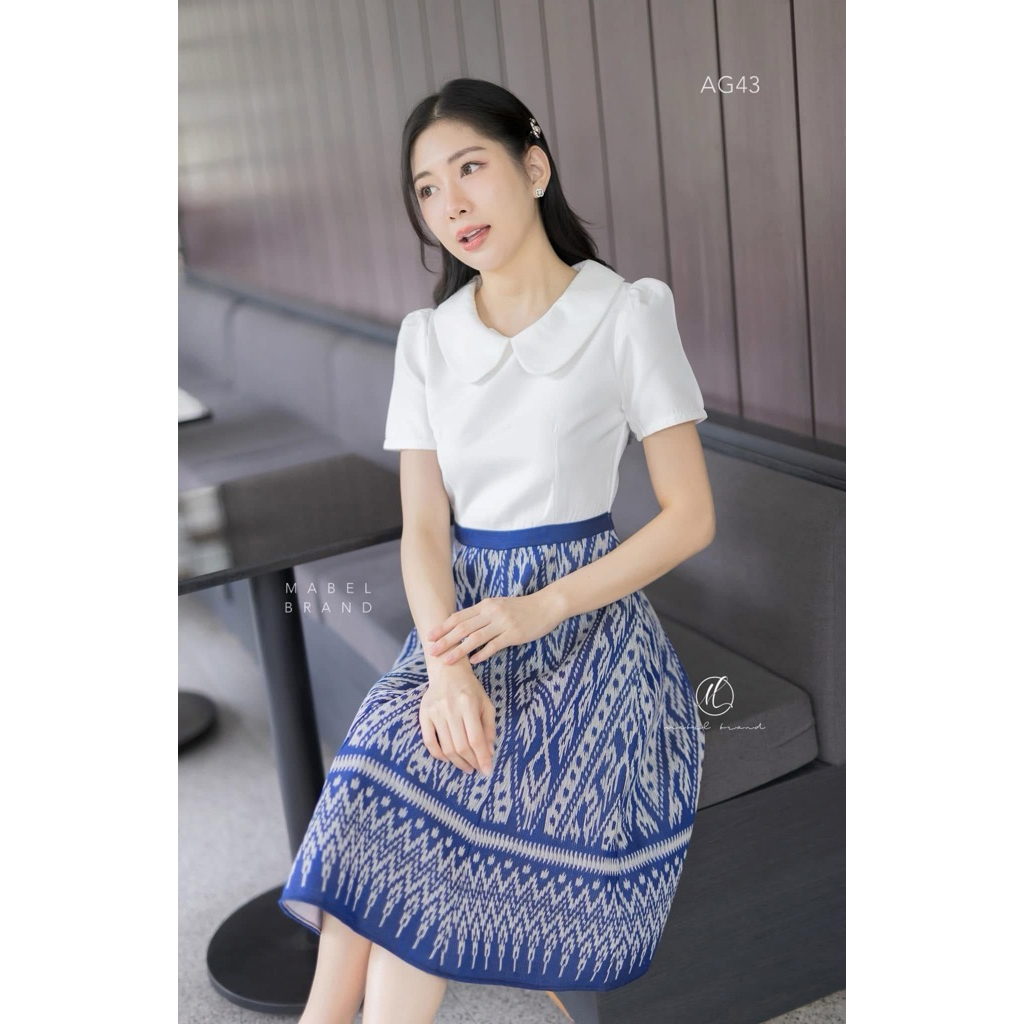 ส่งต่อเดรสผ้าไทย ป้ายmabel S