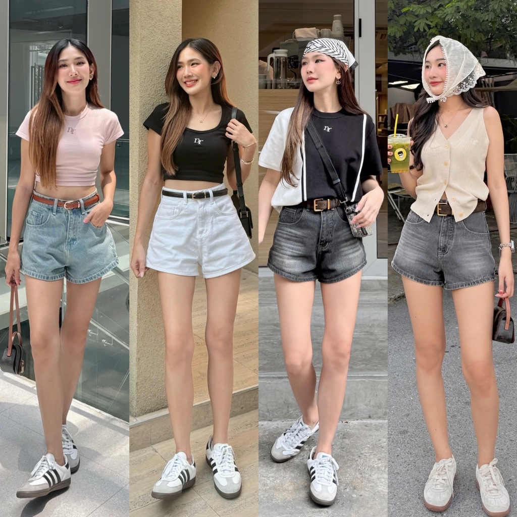 NICHARIS - กางเกงยีนส์ขาสั้น รุ่น NCR Denim Shorts