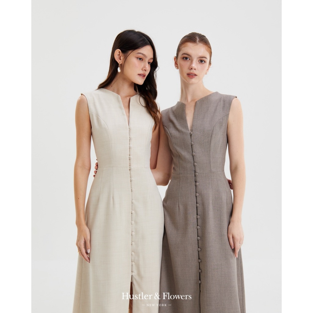 Hustler & Flowers - Carnegie Dress เข้ารูป เรียบหรู คลาสสิก