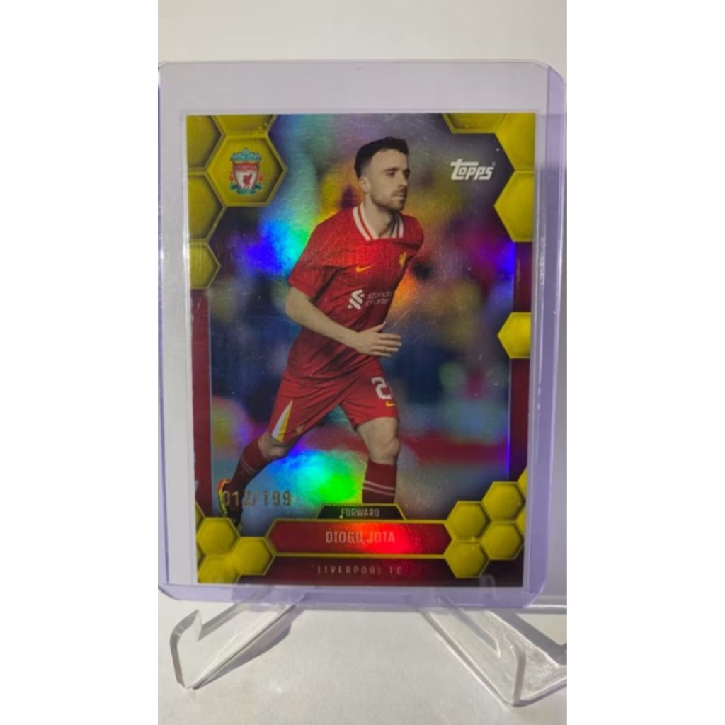การ์ดนักฟุตบอล Diogo Jota (การ์ด Run # 012/199), LIVERPOOL, TOPPS 2024 ลิขสิทธิ์แท้ Topps