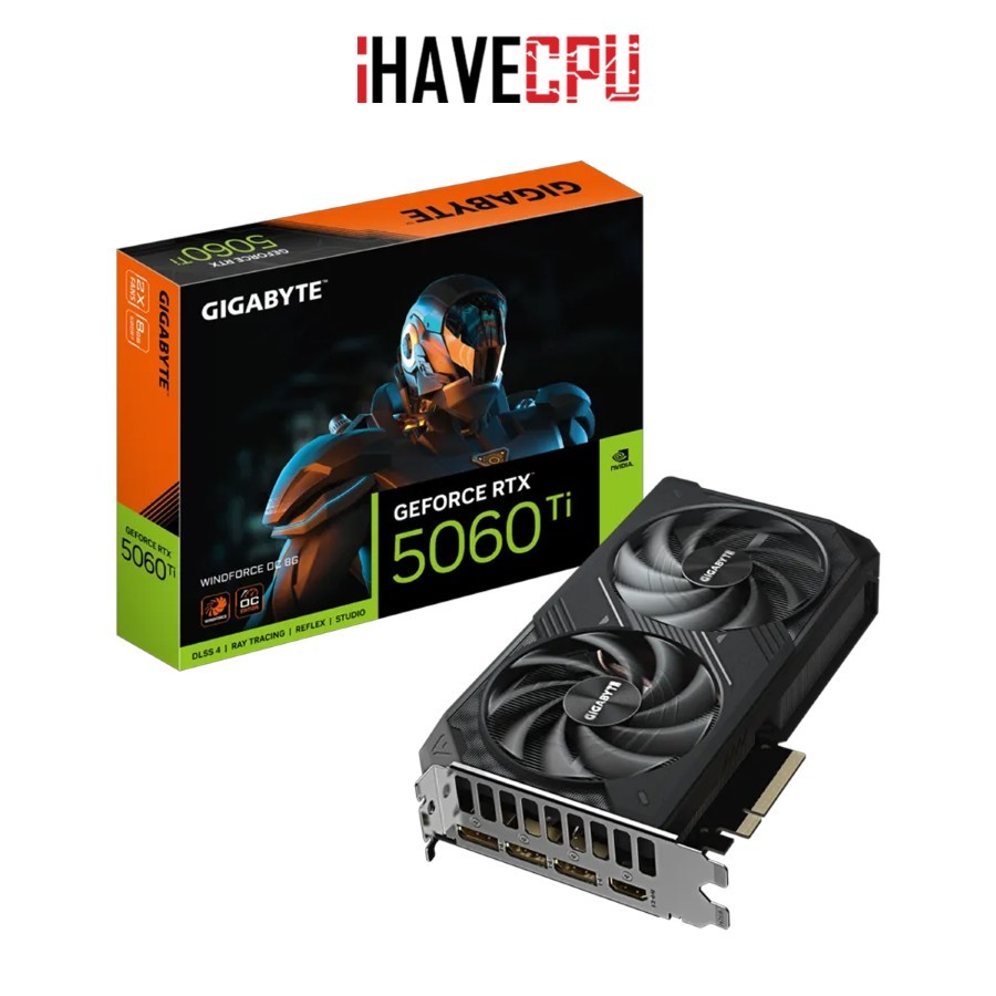 iHAVECPU VGA(การ์ดจอ) GIGABYTE GEFORCE RTX 5060 TI WINDFORCE OC 8G - 8GB GDDR7 (GV-N506TWF2OC-8GD)