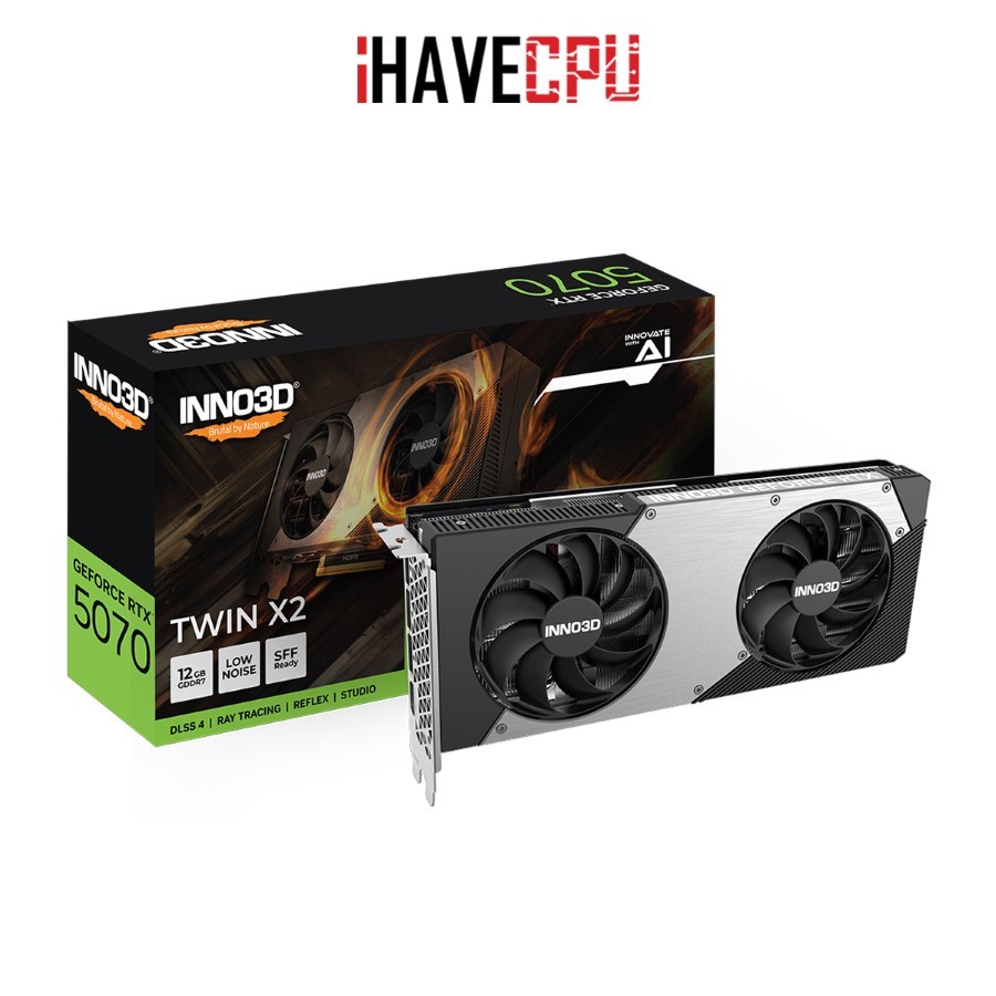 การ์ดจอ (vga) iHAVECPU INNO3D GEFORCE RTX 5070 TWIN X2 - 12GB GDDR7 (N50702-12D7-195064N)
