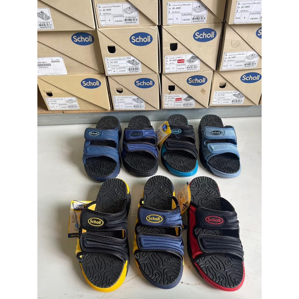 Scholl รองเท้าสกอลล์แบบสวมรุ่นไซโคลน Cyclone Unisex เทคโนโลยี Comfort Sandal เบา ทนทาน