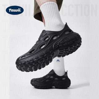 Tawii. รองเท้าแตะ ผู้ชายและผู้หญิง รองเท้ายาง กันลื่น กันน้ำ เบา ไซซ์ 35-45 สีดำ ฮิตสุด รองเท้า