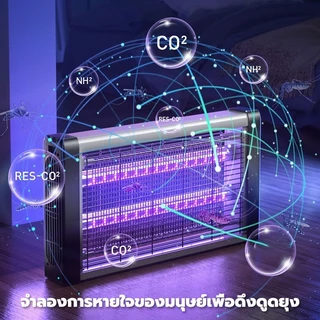 【รับประกัน10ปี】โคมไฟไล่ยุง เครื่องช็อตยุงไฟฟ้า เครื่องดักยุง กำจัดยุงและแมง Pest Killer กำลังไฟ 220V