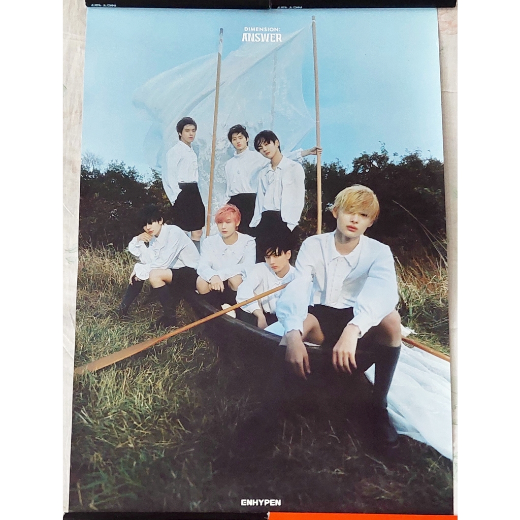 โปสเตอร์ ของแท้ จาก CD อัลบั้ม ENHYPEN - DIMENSION : ANSWER Album พร้อมส่ง Poster Kpop หายาก