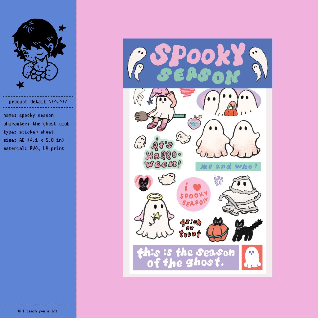 the ghost club / sticker / spooky season