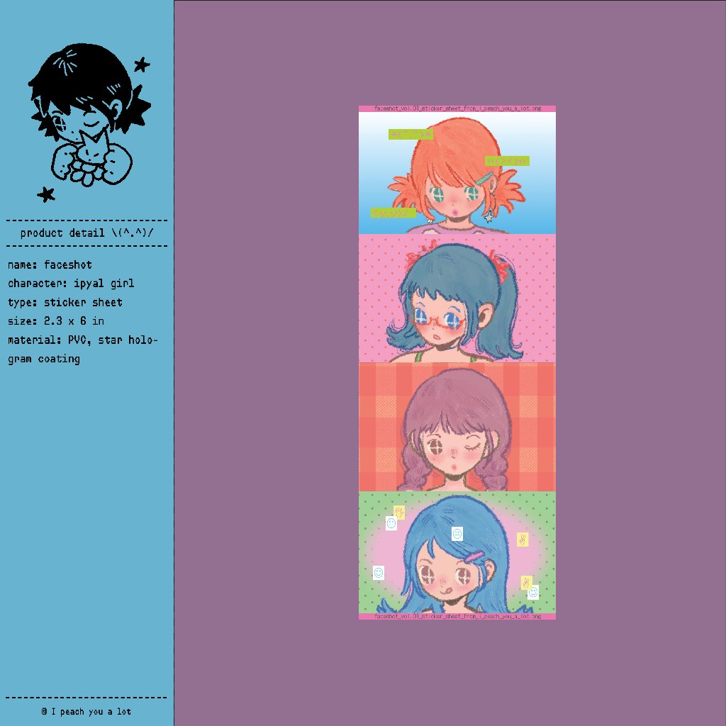 faceshot / sticker sheet / ipyal girl
