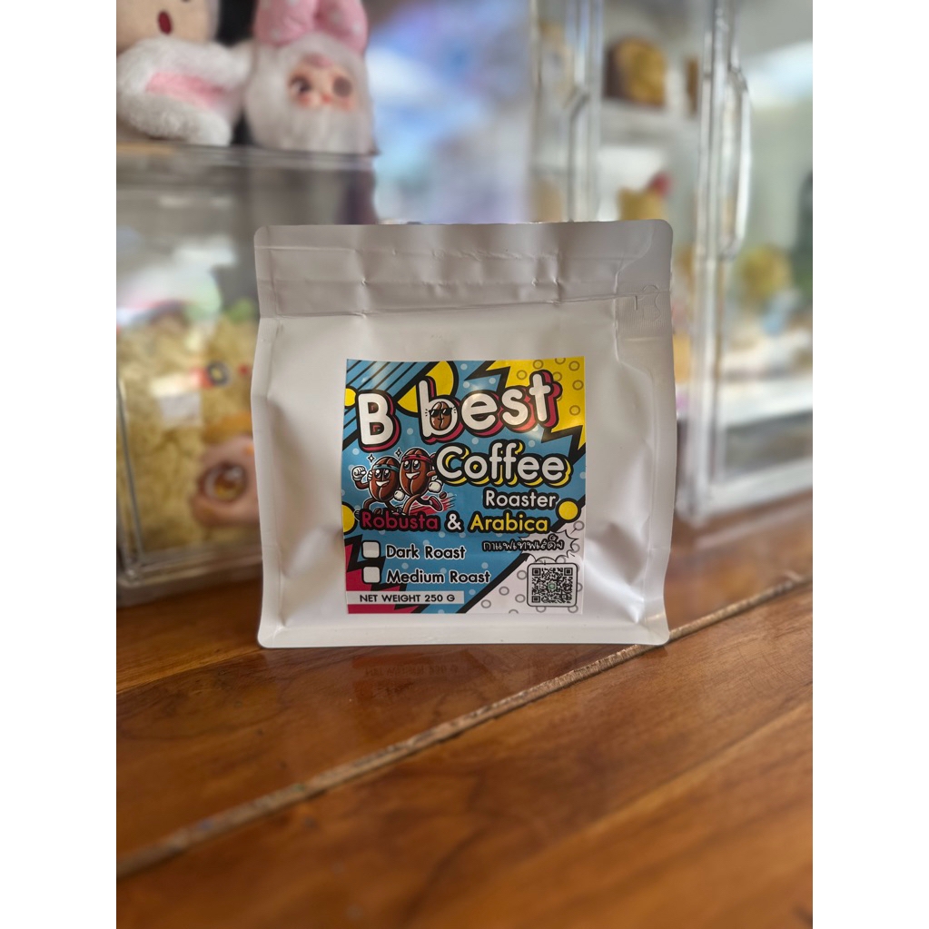 เมล็ดกาแฟคั่วRobusta&Arabica เทพเสด็จ