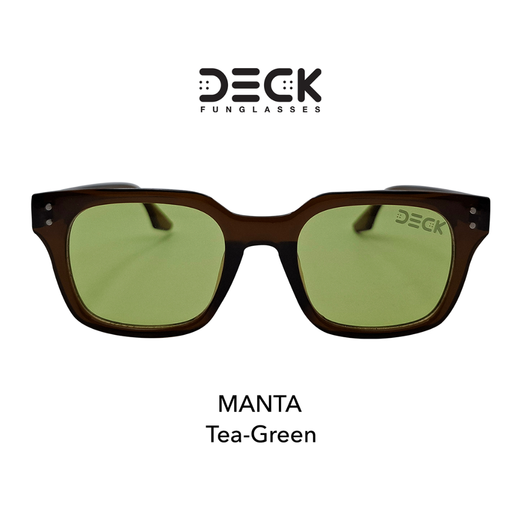 แว่นตากันแดด DECK FUNGLASSES รุ่น MANTA TEA-GREEN ของแท้ ประกันศูนย์ 1 ปี