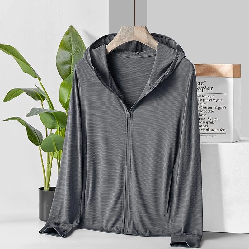 12สีให้เลือก เสื้อคลุมกันยูวี เสื้อเเจ็ตเก็ตกัน UV SPF50+ เบาบางสบาย พร้อมหมวก ระบายอากาศ #1502340 thumbnail 10