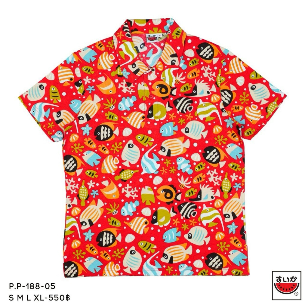 เสื้อยืดแตงโมคอปกโปเชี่ยล