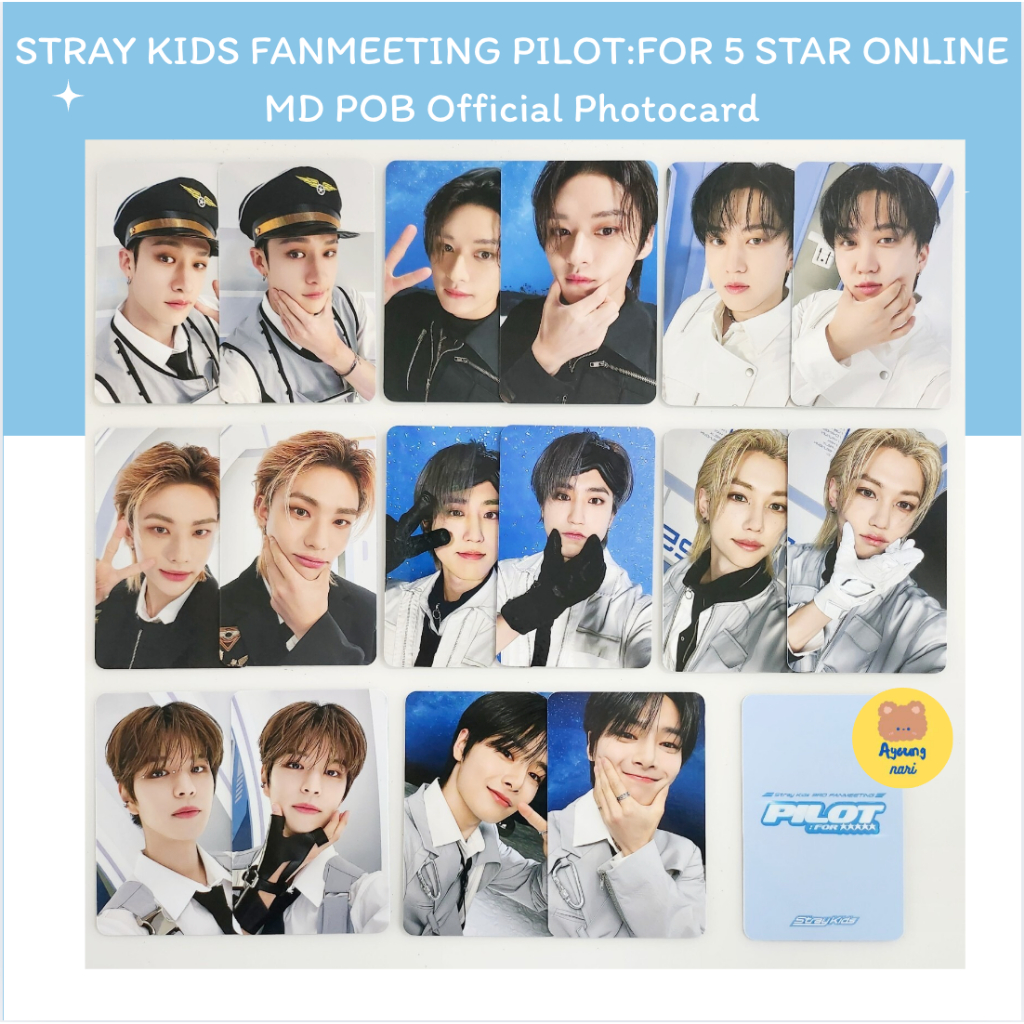 พร้อมส่ง STRAY KIDS FANMEETING PILOT:FOR 5 STAR ONLINE MD POB Official Photocard การ์ด