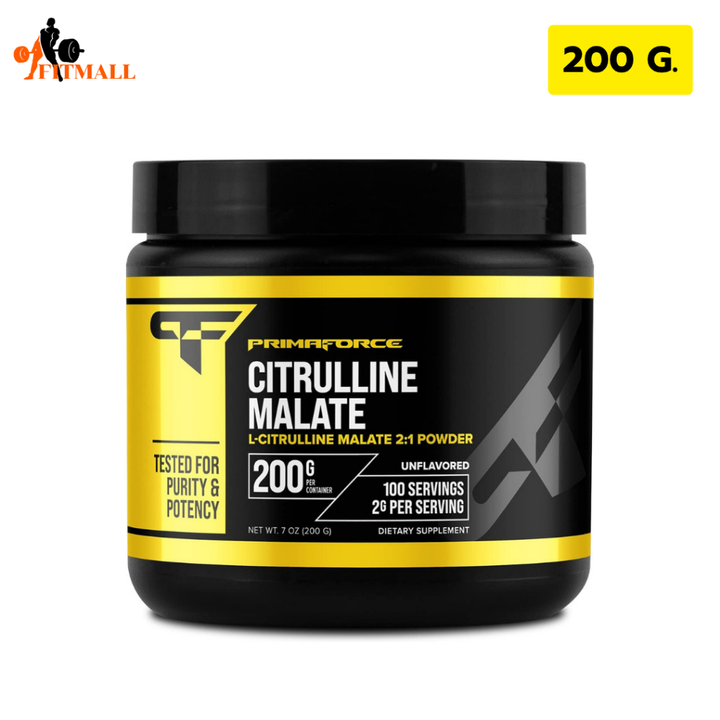 Primaforce, Citrulline Malate, Unflavored, 200 g ช่วยเพิ่มแรง ฟื้นฟูกล้ามเนื้อ ส่งเสริมระรบบไหลเวียนเลือดให้ดียิ่งขึ้น