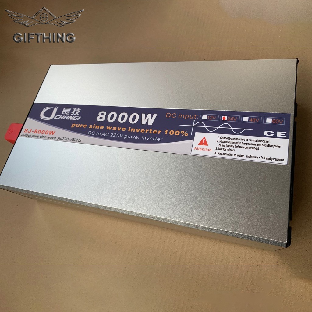 inverter 8000w12v/24V/48V ตัวแปลงไฟDC TO AC220V อินเวอร์เตอร์เพียวซายเวฟ Inverter pure sine wave พร้อมส่งจากไทย