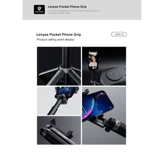ไม้เซลฟี่ Lenyes LPH112 3-in-1 พร้อมรีโมท Bluetooth ขาตั้งแบบยืดหดได้