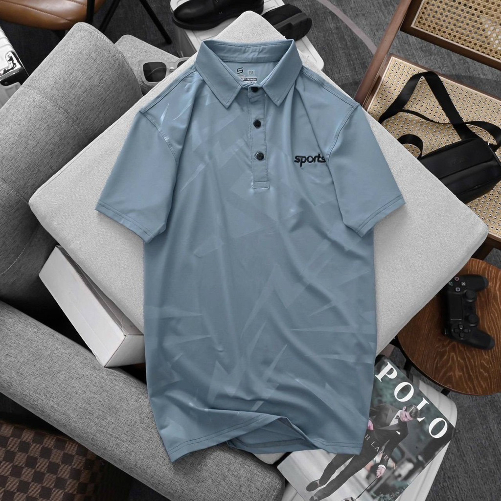 พร้อมส่ง! เสื้อกีฬาสปอร์ตคอปก SPORTS เสื้อบอล มีครบไซส์ผ้านิ่มใส่สบายใส่ออกกำลังกาย ระบายความร้อนได้ดี - รูปที่ 3