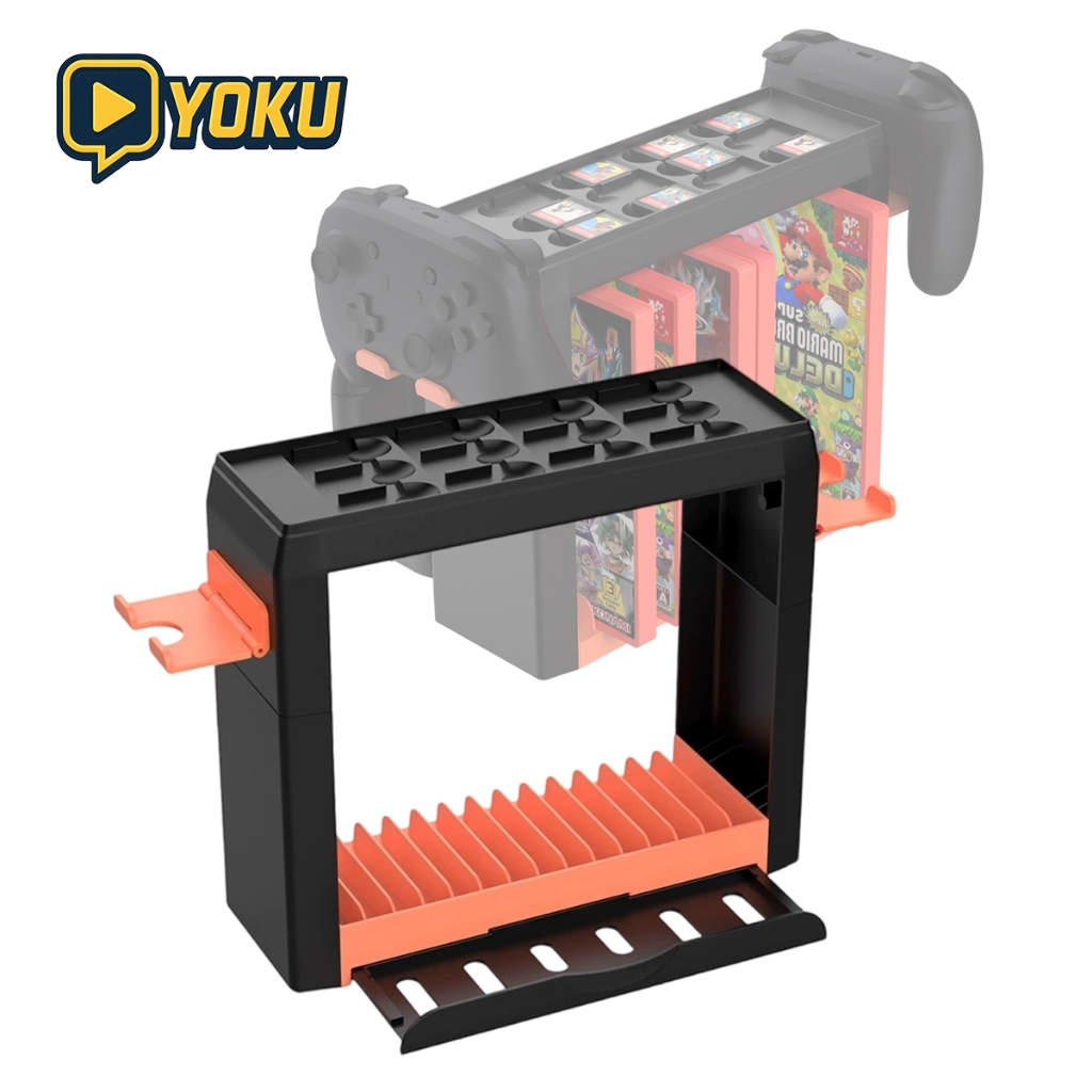 ฐานชั้นวางสำหรับ Nintendo Switch2 ชั้นวางการ์ดเกมแบบสากลสำหรับ Switch2/Switch/OLED สามารถเก็บการ์ดเกมได้ 12 ใบ