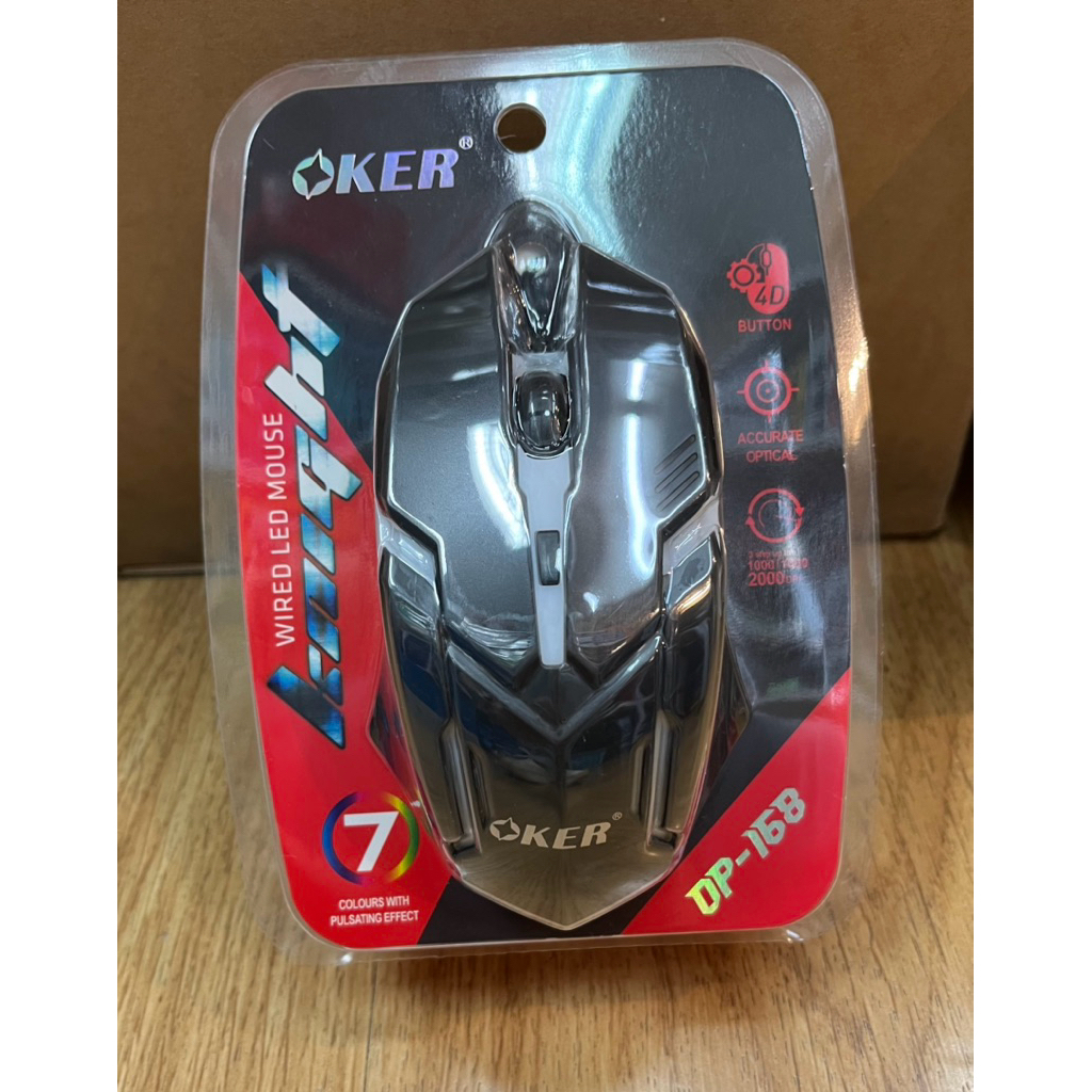Wired LED MOUSE  OKERเม้าส์ USB DP-168