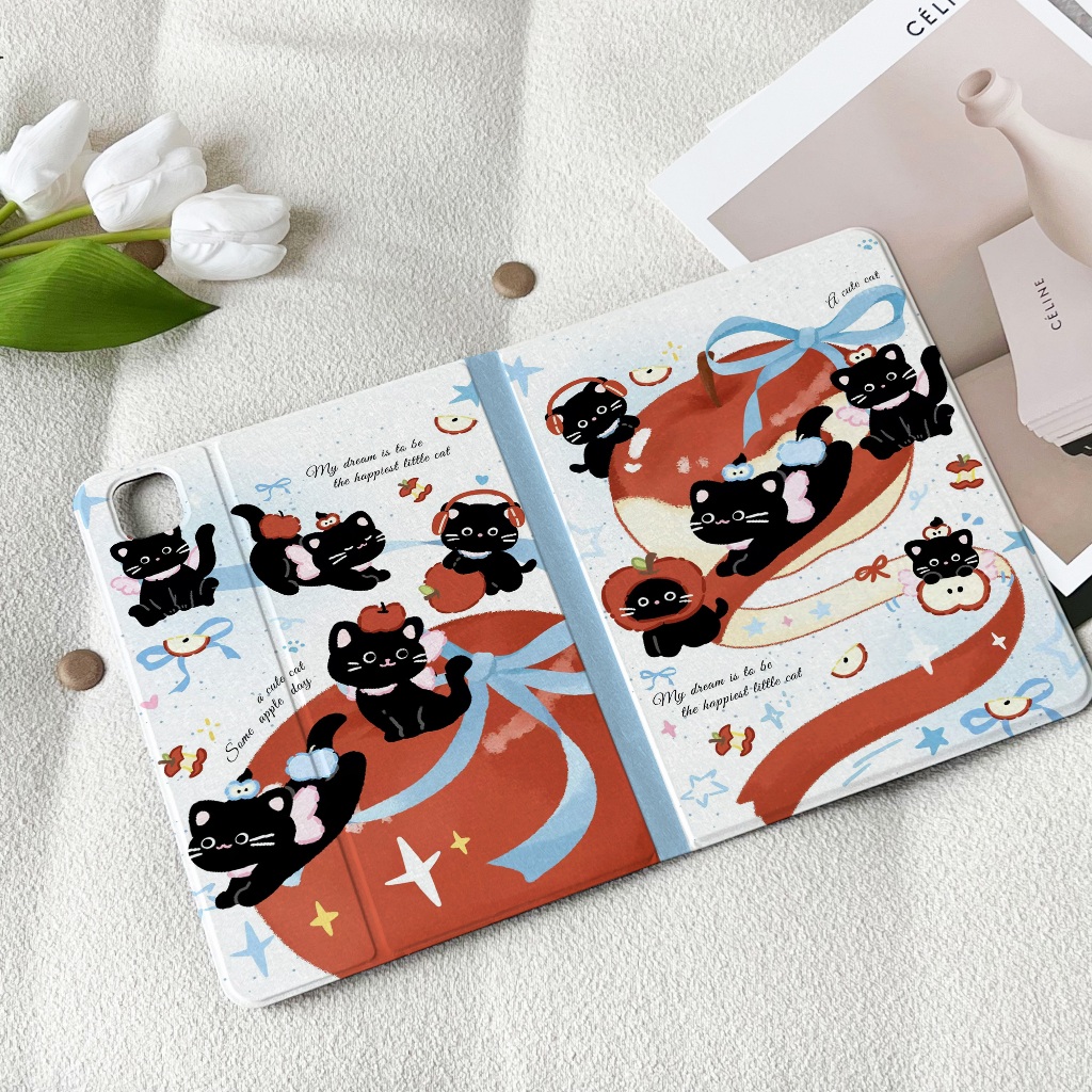 💫พร้อมส่ง💫เคสiPad วัสดุTPU Gen 11 Gen10 Gen9 10.2Apple Black Cat มีช่องเสียบปากกา Gen11 Air7 Air6 Ai