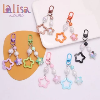พวงกุญแจลายดาวน่ารักฟรุ้งฟริ๊ง alloy keychain Q1265