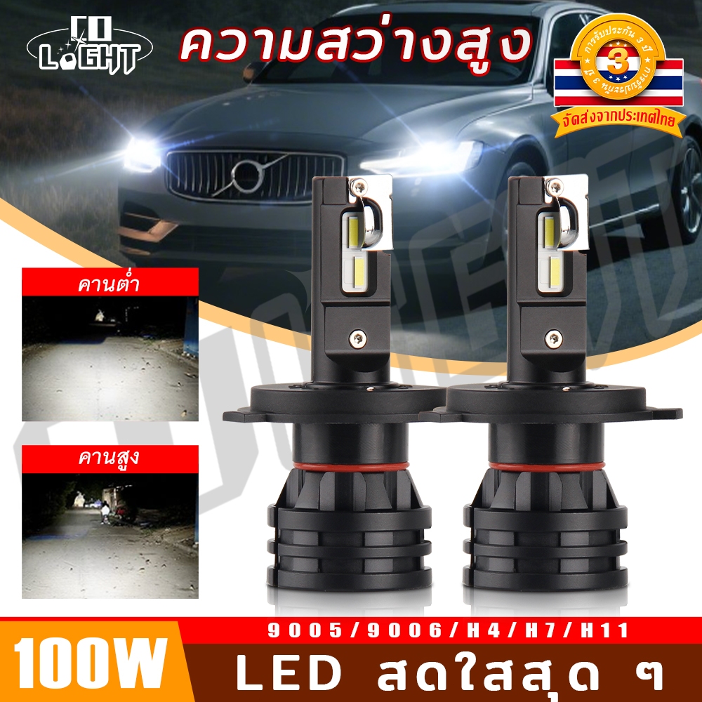 🚀ส่งจากไทย🚀ไฟหน้าled M2 18000LM LED ไฟหน้าหลอดไฟ H1 H4 หลอดไฟ led รถยนต์ H7 H11ไฟหน้าสำหรับรถยนต์ Tu