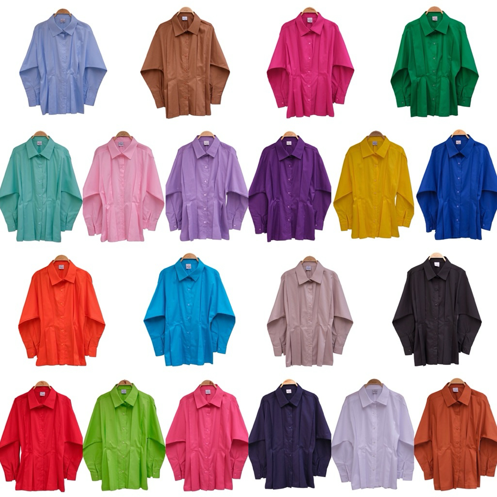 Bright by Aruna : เชิ้ตจับจีบเอว(Pleat shirt)