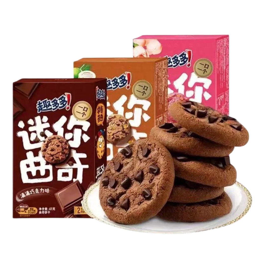 คุกกี้ คุกกี้ช็อคโกแลตชิพ趣多多 หอมกรอบอร่อยทุกคำ ช็อกโกแลต ส้ม มะพร้าว กาแฟ กรอบอร่อย มีหลายรสชาติ 41g