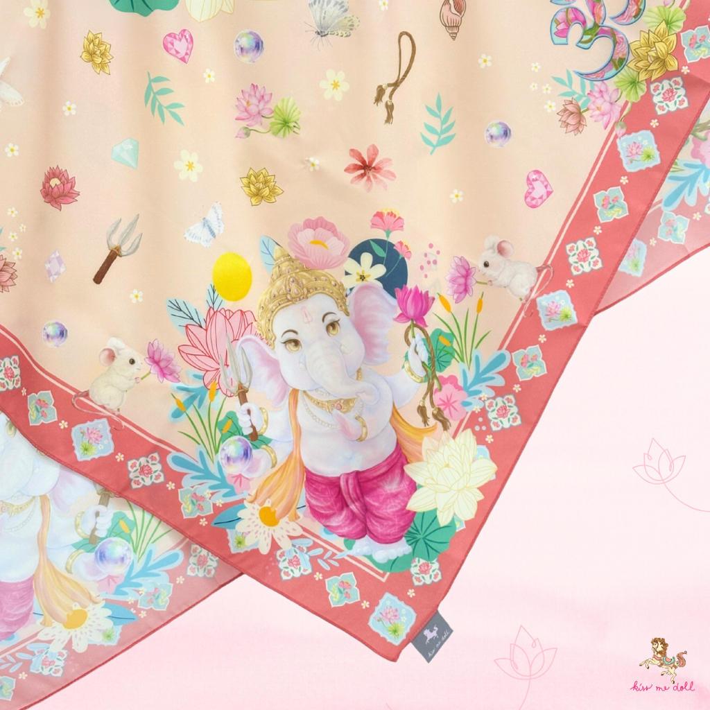 ผ้าพันคอ/ผ้าคลุมไหล่ Kiss Me Doll - New Arrival! Ganesha Collection 2025 [ พระพิฆเนศ ปางประทานพร ]