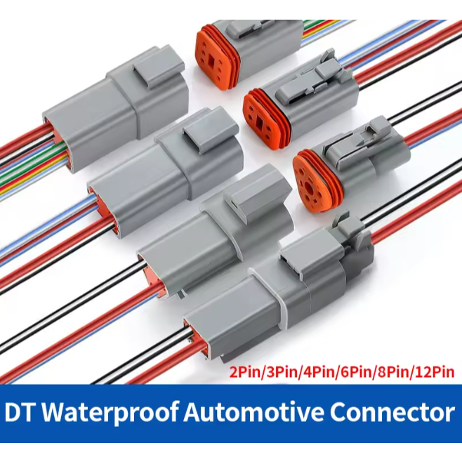 ปลั๊กกันน้ำ DT DT06-2S DT04-2P กันน้ํา สําหรับมอเตอร์รถยนต์ ตัว+ตัวเมียพร้อมสายไฟ ราคา ถูกที่สุด ดีลบีเคเค แกลเลอรีภาพที่ 3