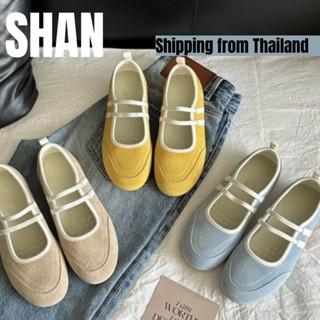 🚚จัดส่งจากประเทศไทย-วินเทจแมรี่เจนรองเท้าส้นเตี้ยรองเท้าฝึกอ…