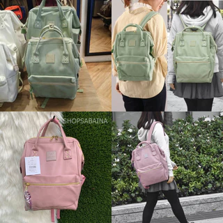 Anelloแท้100% PU leather Backpack กระเป๋าเป้สะพายหลัง รุ่นหนัง PU โทนสีพาสเทล